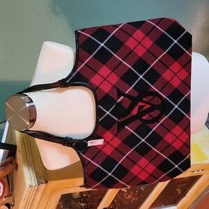 Victoria's Secret plaid tote bag